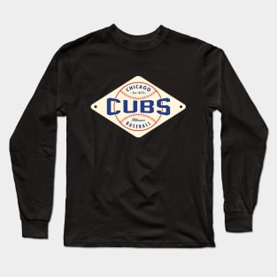 Chicago Cubs Diamond 2 by Buck Tee Originals Long Sleeve T-Shirt